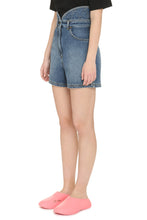 Load image into Gallery viewer, High-rise cut-off denim shorts
