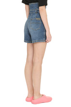 Load image into Gallery viewer, High-rise cut-off denim shorts
