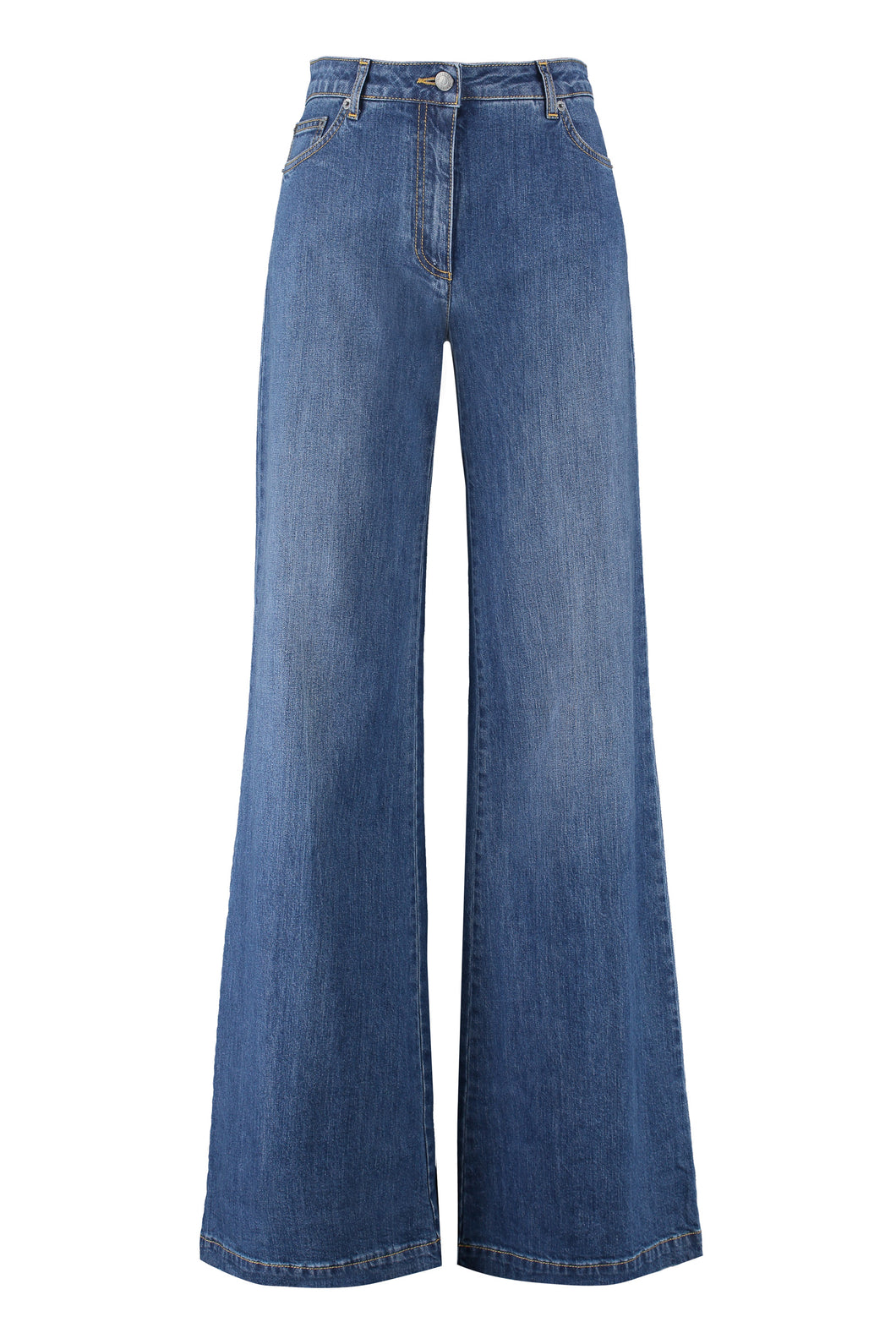 High-waist wide-leg jeans