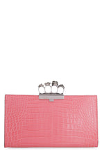 Load image into Gallery viewer, Croco-print leather clutch
