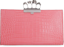 Load image into Gallery viewer, Croco-print leather clutch
