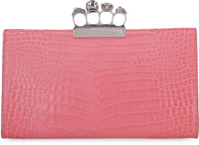 Load image into Gallery viewer, Croco-print leather clutch
