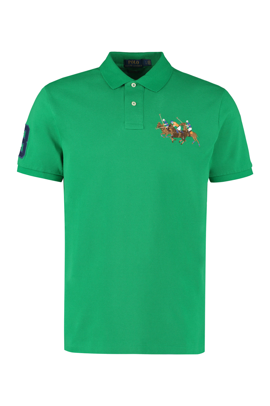 Embroidered cotton-piqué polo shirt