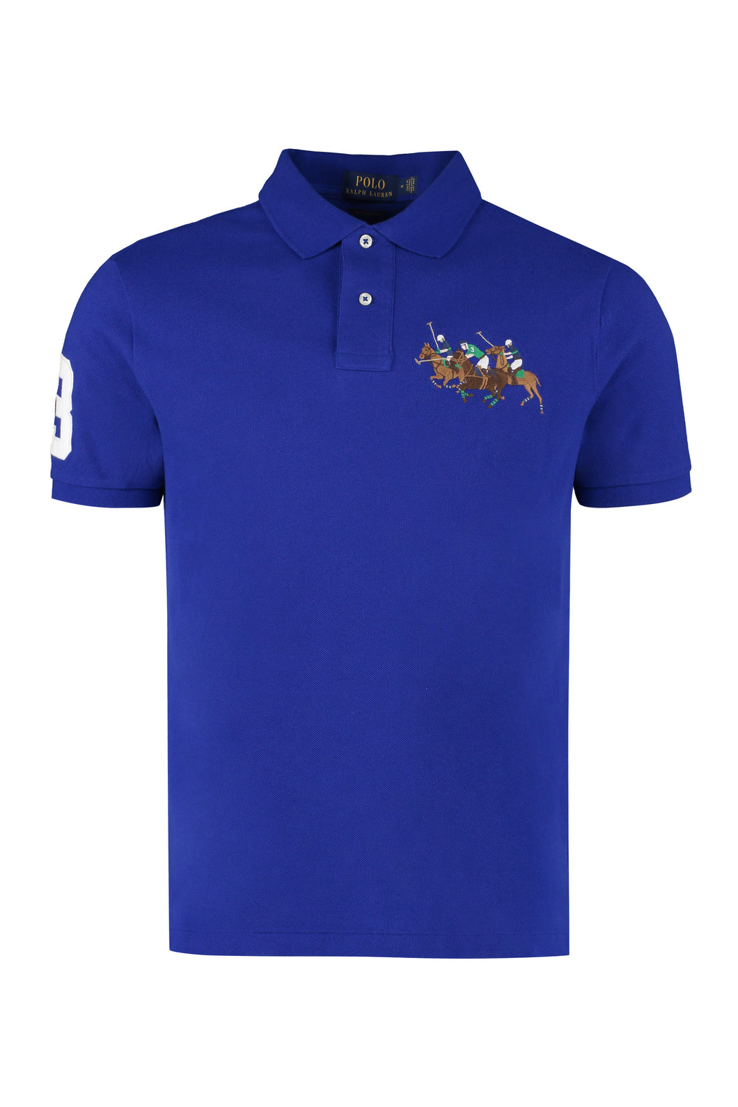 Embroidered cotton-piqué polo shirt