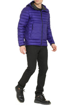 Load image into Gallery viewer, Hooded full-zip down jacket
