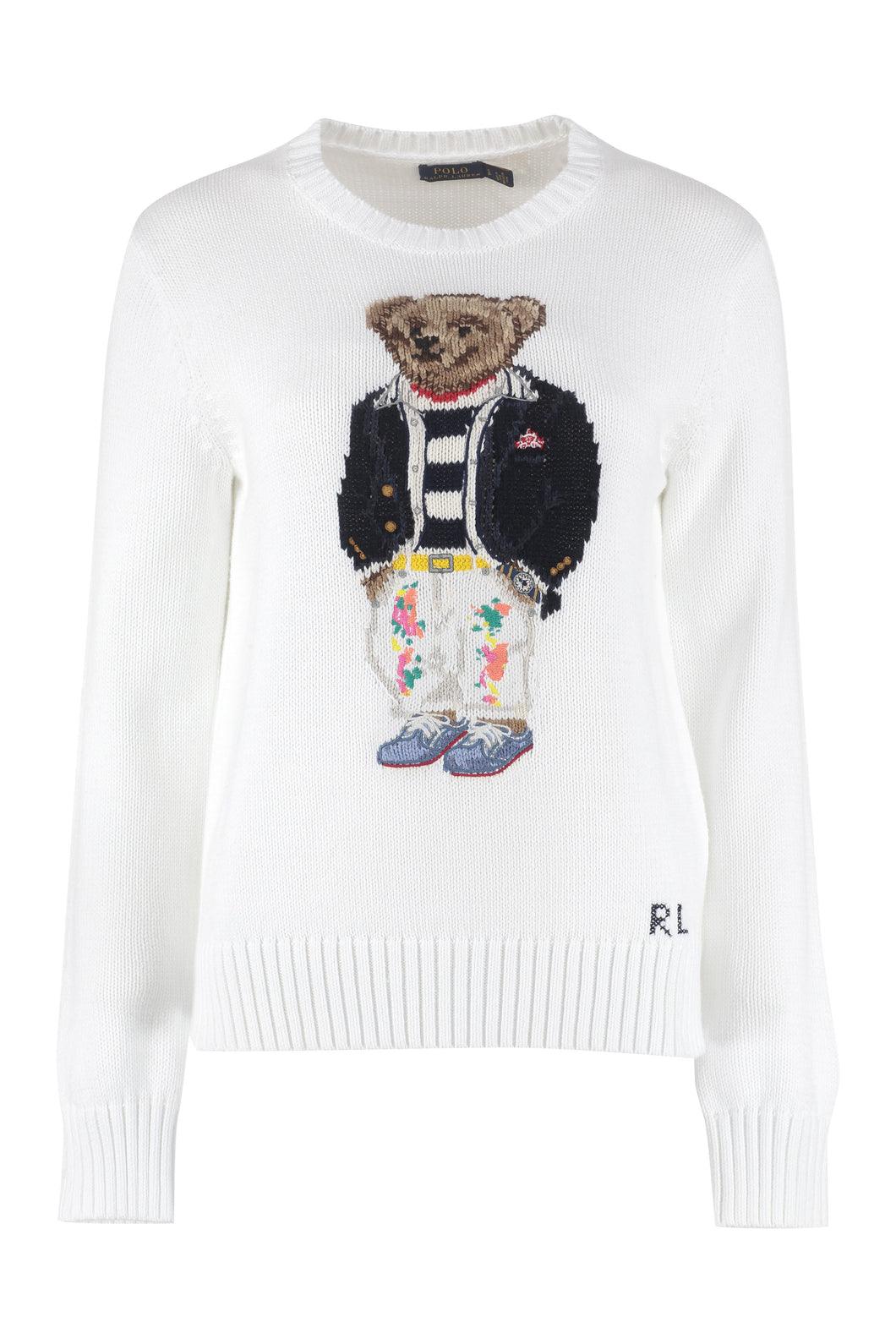 Embroidered cotton sweater