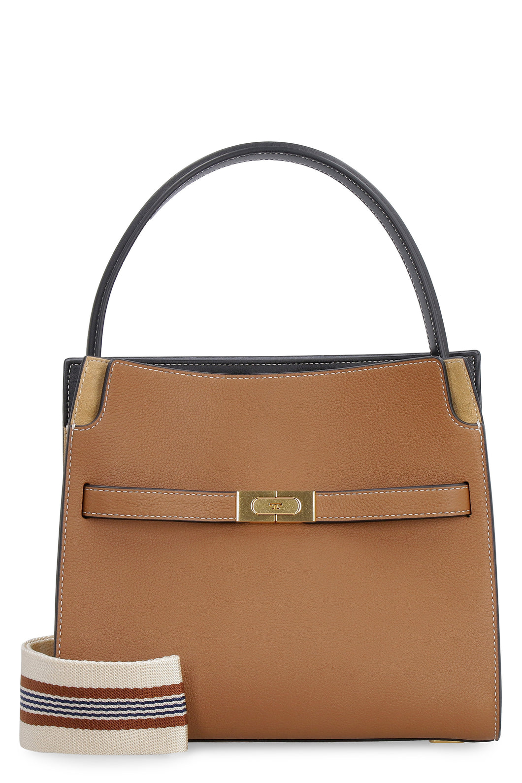 Double Lee Radziwill leather and suede handbag