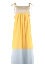 Load image into Gallery viewer, Color-block cotton long dress
