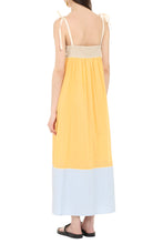 Load image into Gallery viewer, Color-block cotton long dress
