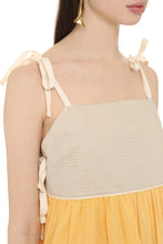 Load image into Gallery viewer, Color-block cotton long dress
