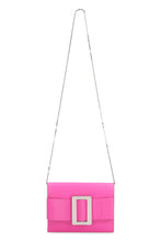 Load image into Gallery viewer, Buckle Travel leather clutch with strap
