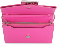 Load image into Gallery viewer, Buckle Travel leather clutch with strap
