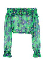 Load image into Gallery viewer, Spritz printed silk blouse
