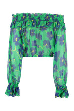 Load image into Gallery viewer, Spritz printed silk blouse
