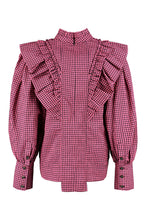 Load image into Gallery viewer, Gingham motif shirt

