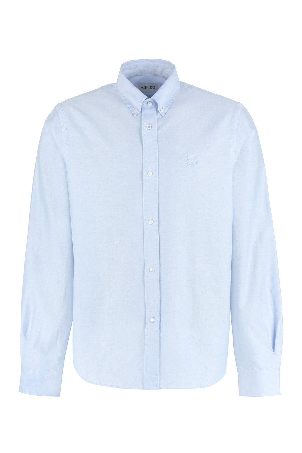 Button-down collar stretch cotton shirt