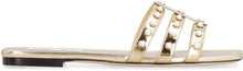 Load image into Gallery viewer, Hazal metallic leather flat slippers
