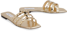 Load image into Gallery viewer, Hazal metallic leather flat slippers

