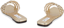 Load image into Gallery viewer, Hazal metallic leather flat slippers
