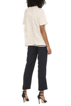 Load image into Gallery viewer, Cotton T-shirt with crochet vest
