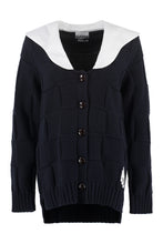 Load image into Gallery viewer, Contrasting collar cardigan
