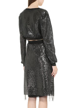 Load image into Gallery viewer, Cropped-length sequin cardigan
