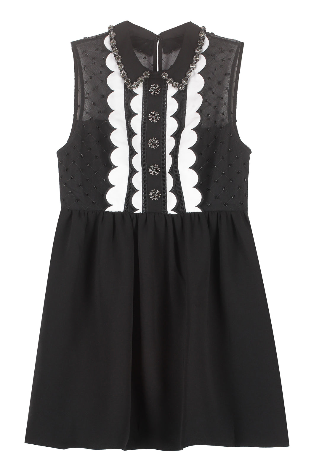 Embroidered mini dress