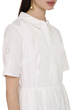 Load image into Gallery viewer, Lace inserts cotton dress
