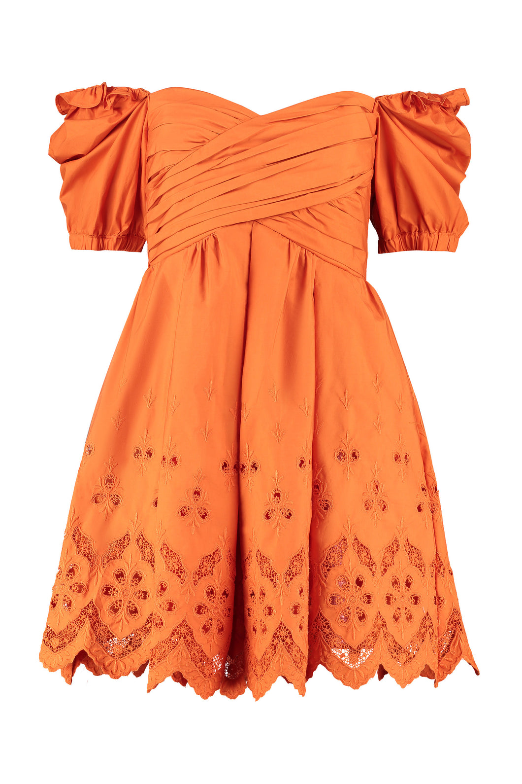 Embroidered mini dress