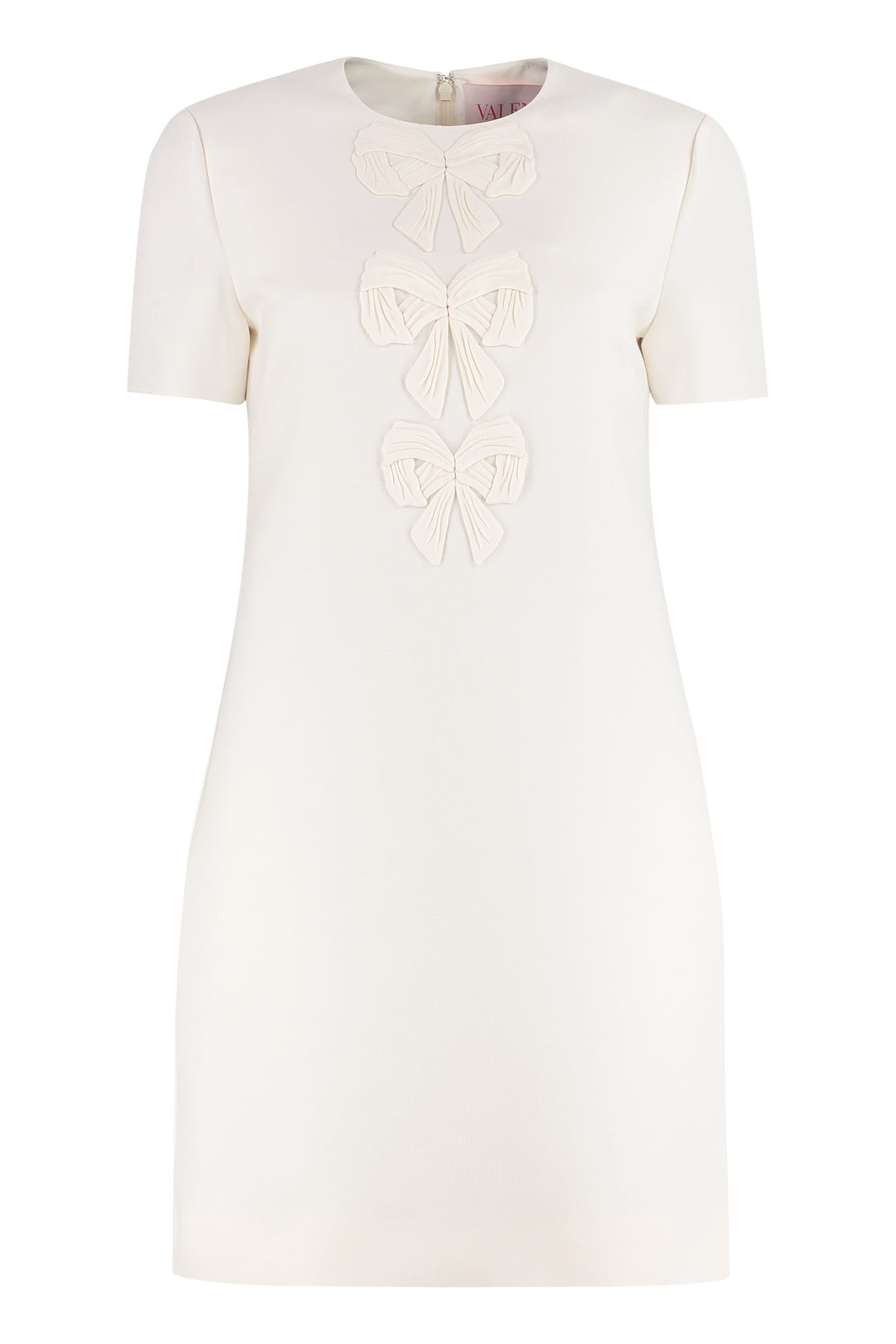 Embroidered crêpe dress